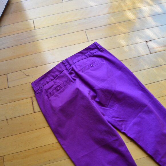 Boden Purple Cropped Pants Size 10R - Picture 7 of 8
